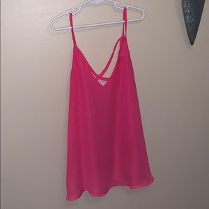 Backless pink top